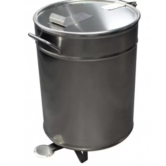 Bacs a dechets 95L inox roulant 90 050 0670 L2G-mondialchr.com