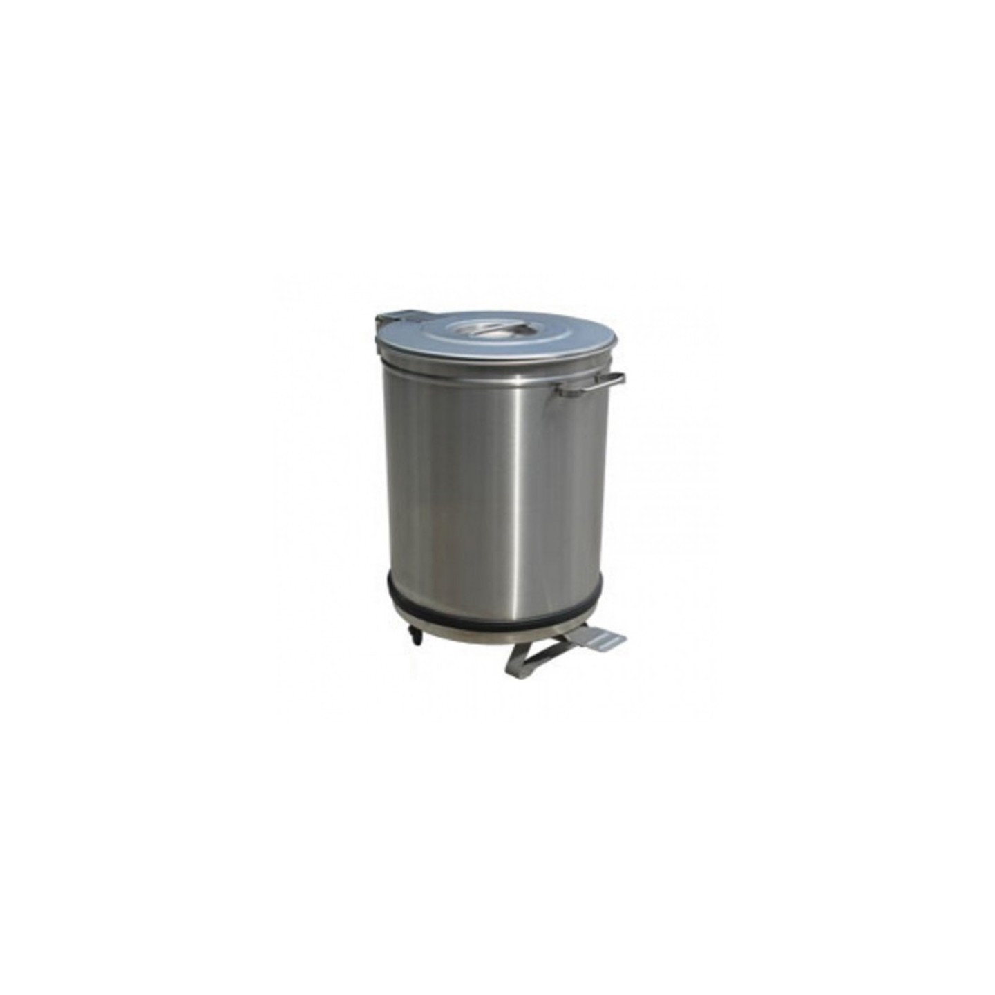 Bacs a dechets 50L inox roulant avec couvercle a pedale 90 053 0615 L2G-mondialchr.com