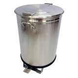 Bacs a dechets 105L inox roulant avec couvercle a pedale 90 052 0700 L2G-mondialchr.com