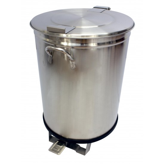 Bacs a dechets 105L inox roulant avec couvercle a pedale 90 052 0700 L2G-mondialchr.com