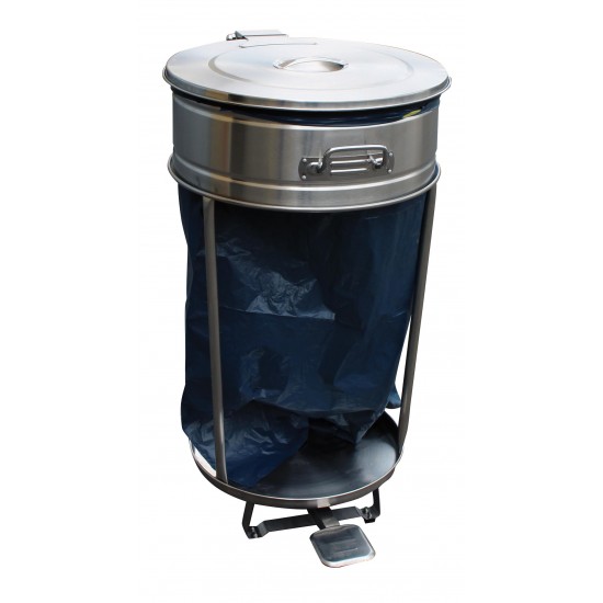 Support roulant inox pour sacs poubelles 90 054 0130L L2G-mondialchr.com