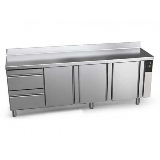 Table refrigeree positive 4 compartiments 581L avec tiroirs CCP-4G HDDD Concept 700 Gastronorm Fagor Professional-mondialchr.co