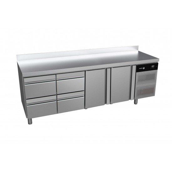 Table refrigeree positive 4 compartiments 4x1/2 et 2 581L avec tiroirs CCP-4G HHDD Concept 700 Gastronorm Fagor Professional-mon