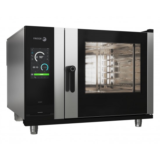 Four mixte professionnel iKORE avec ferrage a droite 6 plateaux AW-062-E Advance directsteam Fagor Professional-mondialchr.com