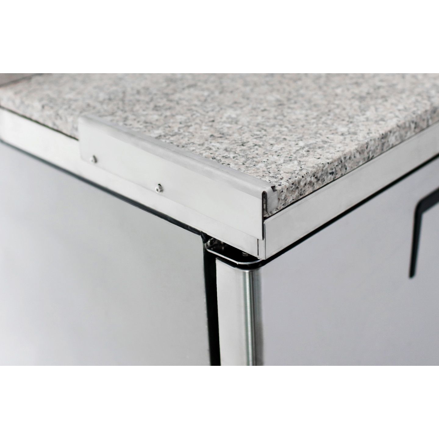 Meuble à pizza ATOSA 3 portes avec vitrine à capot inox