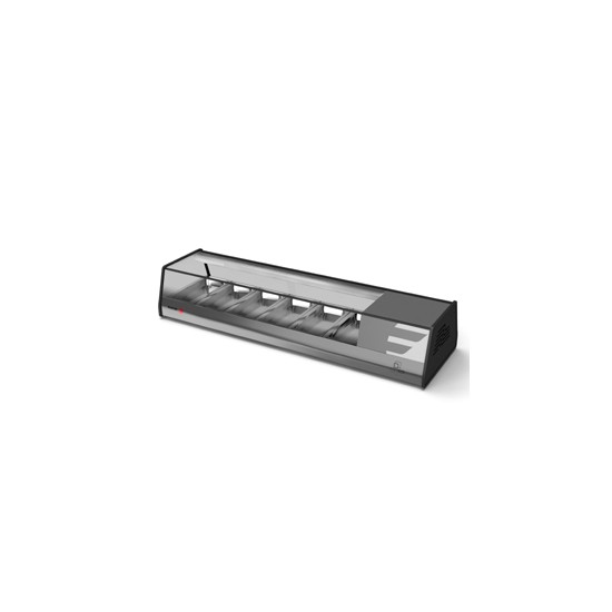 Vitrinette refrigeree Snack avec couvercle plat en verre droit  6*GN Fagor Professional-mondialchr.com