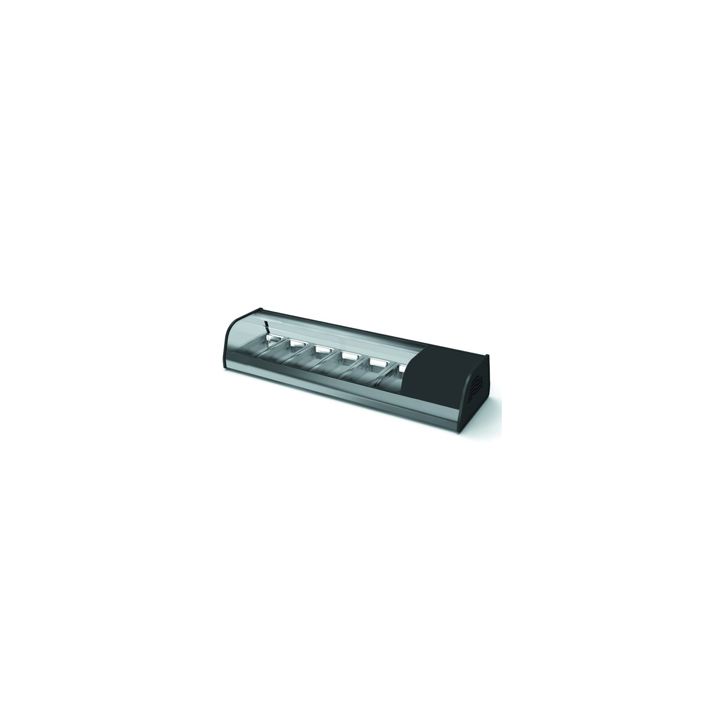 Vitrinette refrigeree Snack avec couvercle incurve en verre 6*GN  Fagor Professional-mondialchr.com