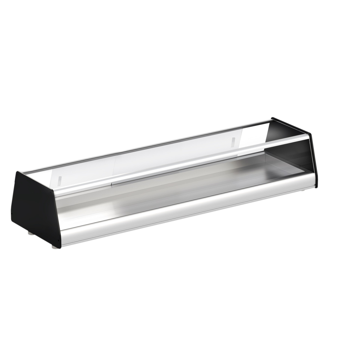 Vitrines d’exposition neutres pour tapas avec vitre plane 7*GN Fagor Professional-mondialchr.com