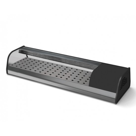 Vitrinette a Sushis avec couvercle incurve en verre 1380x415x278  Fagor Professional-mondialchr.com