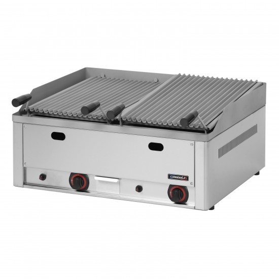 Grill à pierre de lave double CGPLD Casselin-mondialchr.com