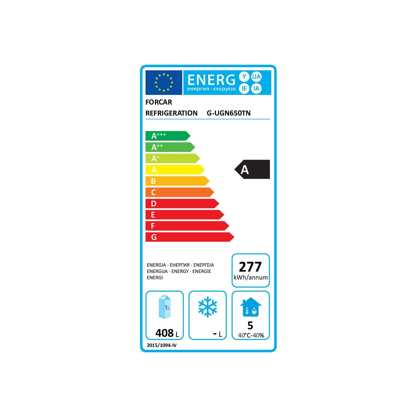 Armoire réfrigérée positive GN21 560L Ventilée Inox Forcar-mondialchr.com