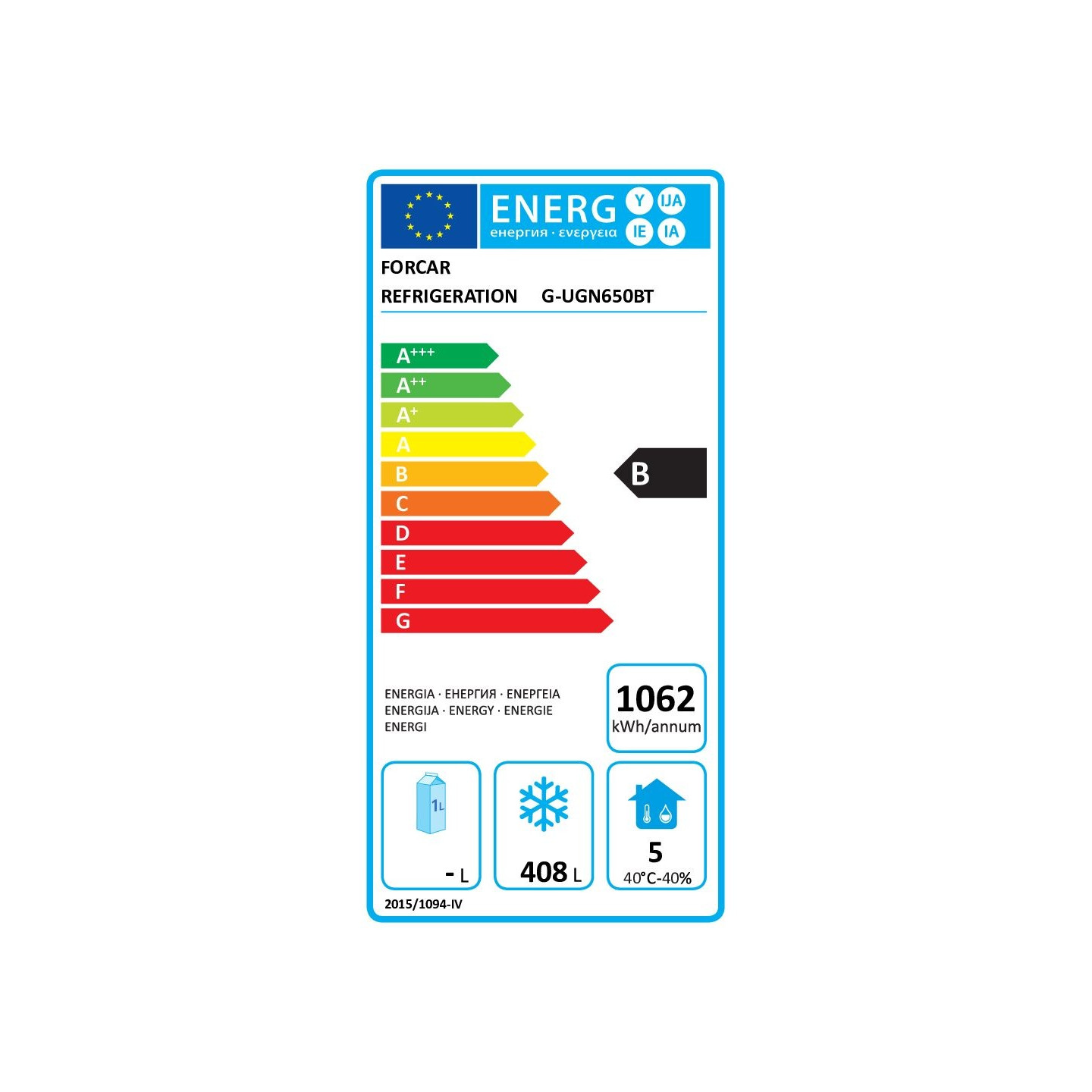 Armoire réfrigérée négative GN21 560L Ventilée Inox Forcar-mondialchr.com