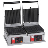 Grill panini double 4 plaques rainurées PPM2 Sofraca-mondialchr.com