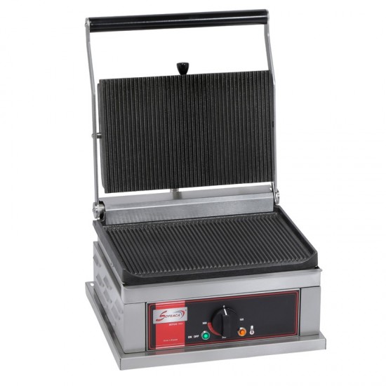 Grill panini simple 2 plaques rainurées PGM1 Sofraca-mondialchr.com