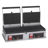 Grill panini double 4 plaques rainurées PGM2 Sofraca-mondialchr.com