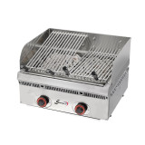 Grill à pierres de lave inclinable L600mm PBV60 Sofraca-mondialchr.com