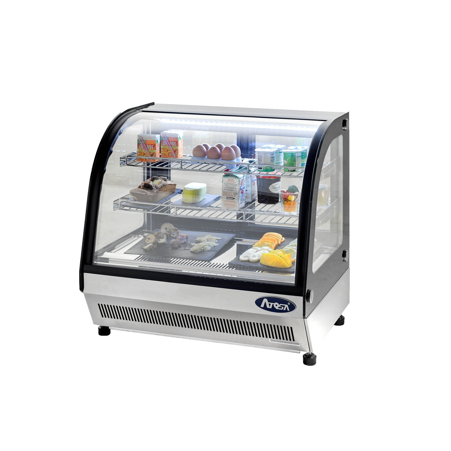 Vitrine réfrigérée vitre bombée 110L ATOSA