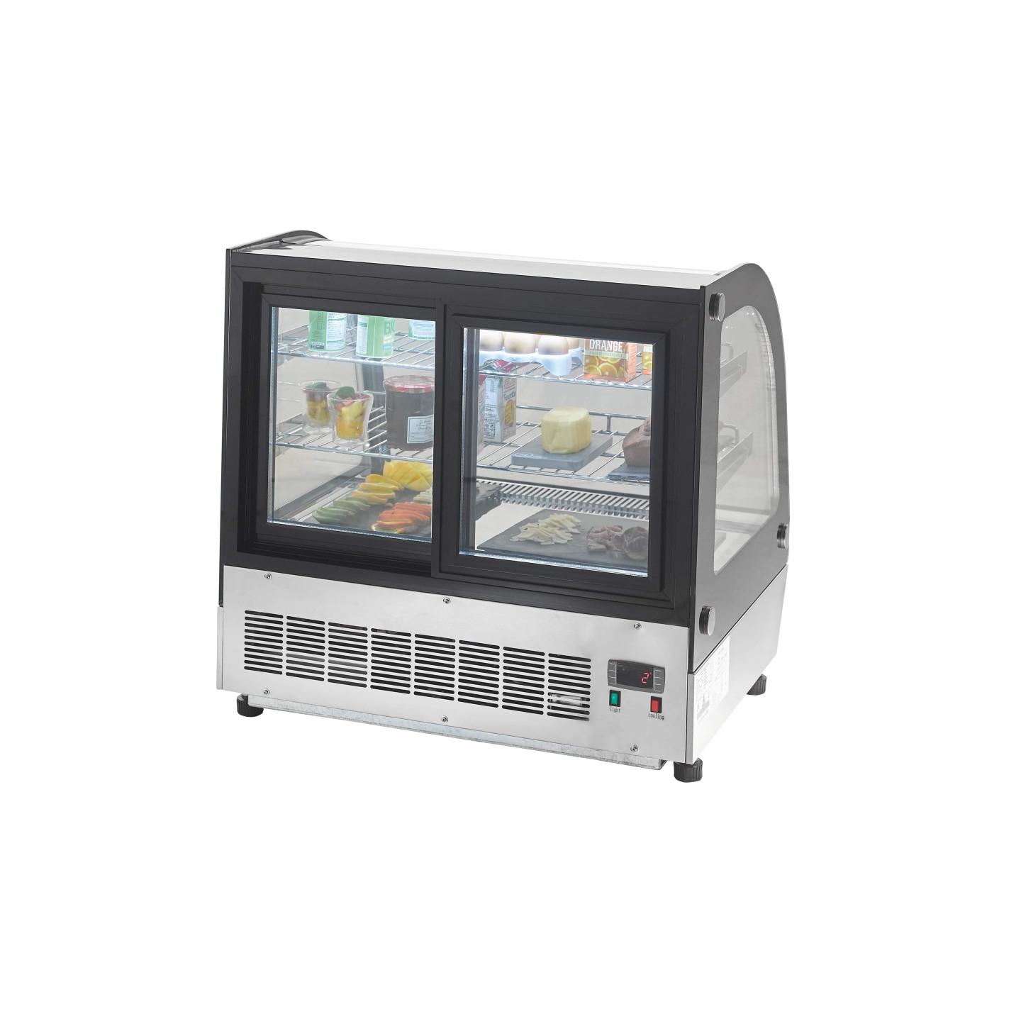 Vitrine réfrigérée vitre bombée 110L ATOSA