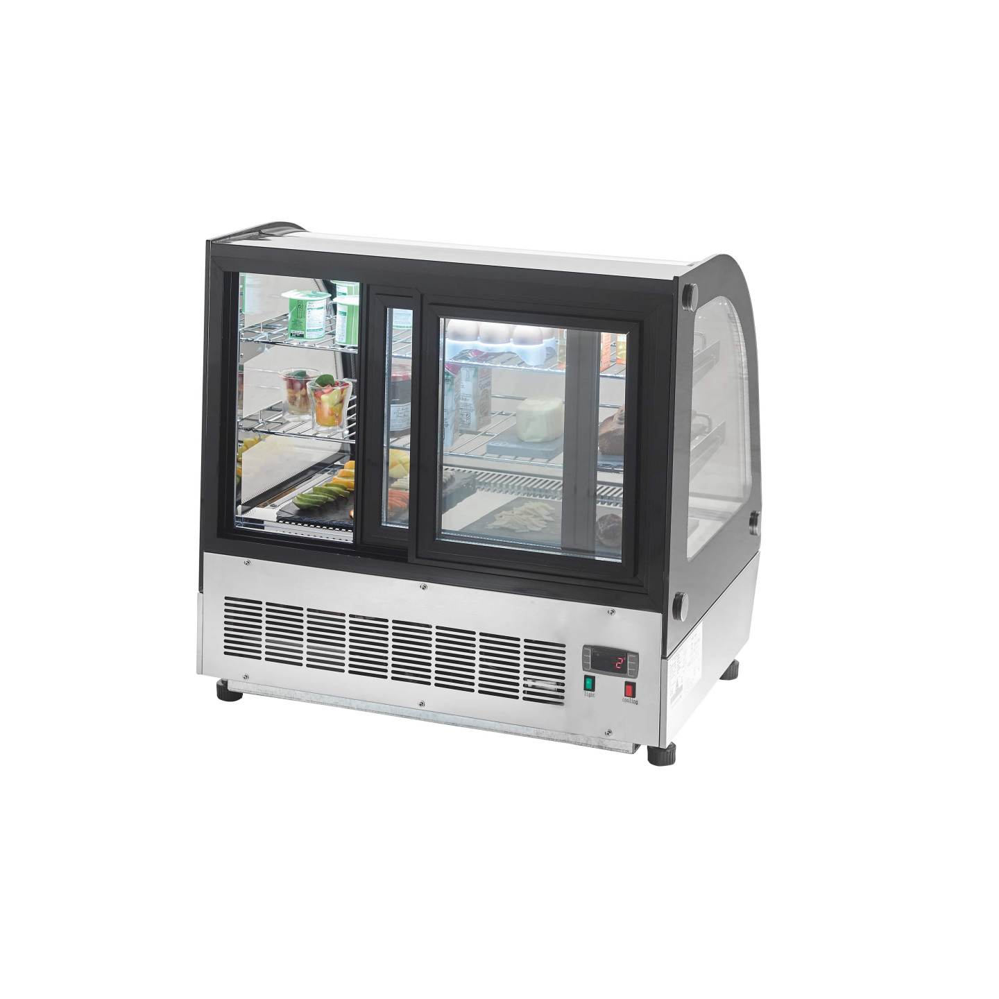 Vitrine réfrigérée vitre bombée 110L ATOSA
