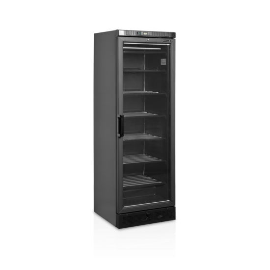 Congélateur vertical de vitrine noir L595mm TEFCOLD -mondialchr.com
