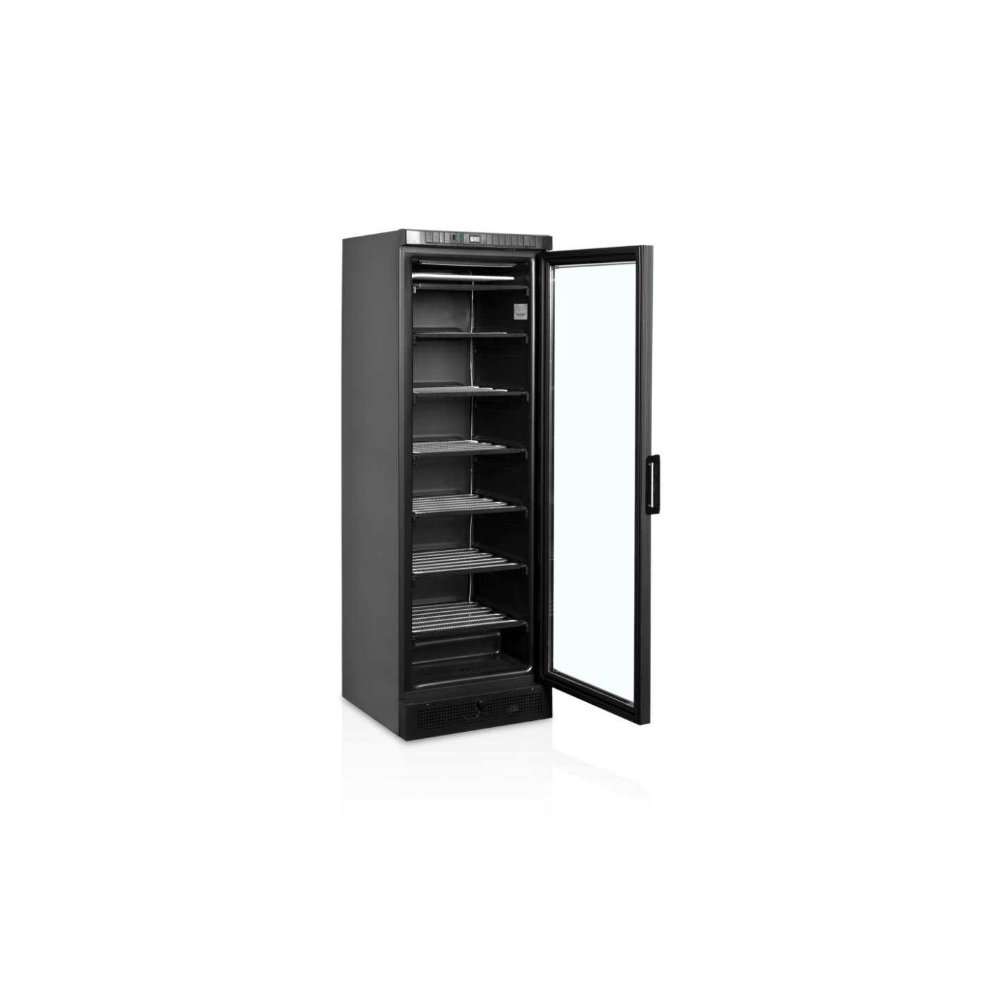 Congélateur vertical de vitrine noir L595mm TEFCOLD -mondialchr.com