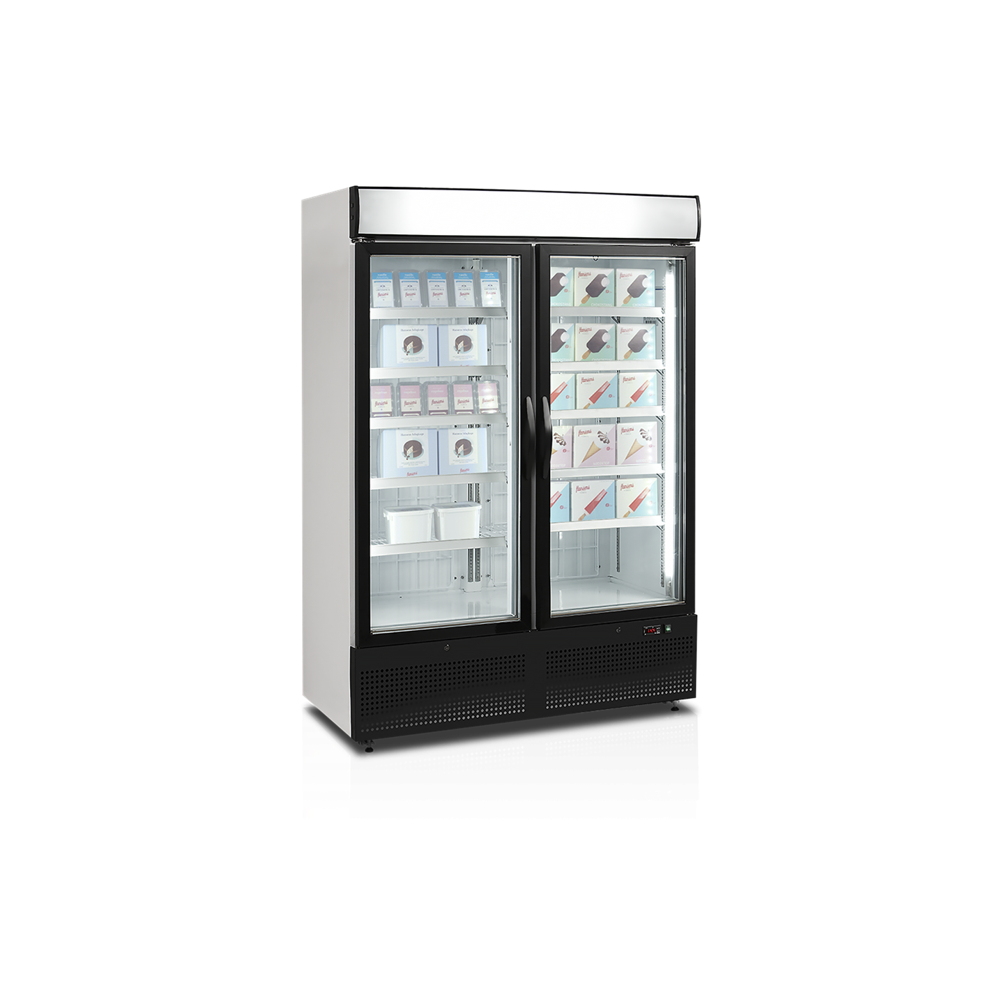 Congélateur vertical de vitrine L1370mm TEFCOLD -mondialchr.com