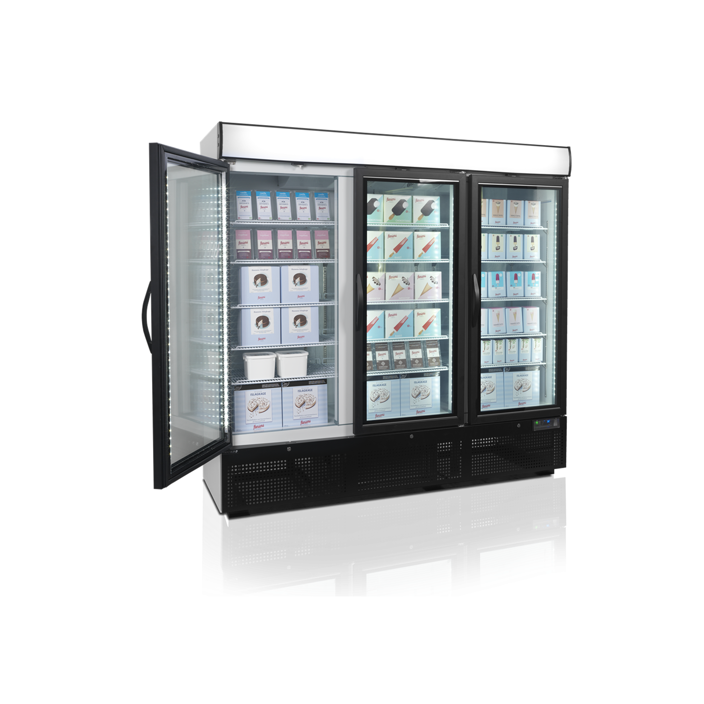 Congélateur vertical de vitrine L2057mm TEFCOLD -mondialchr.com
