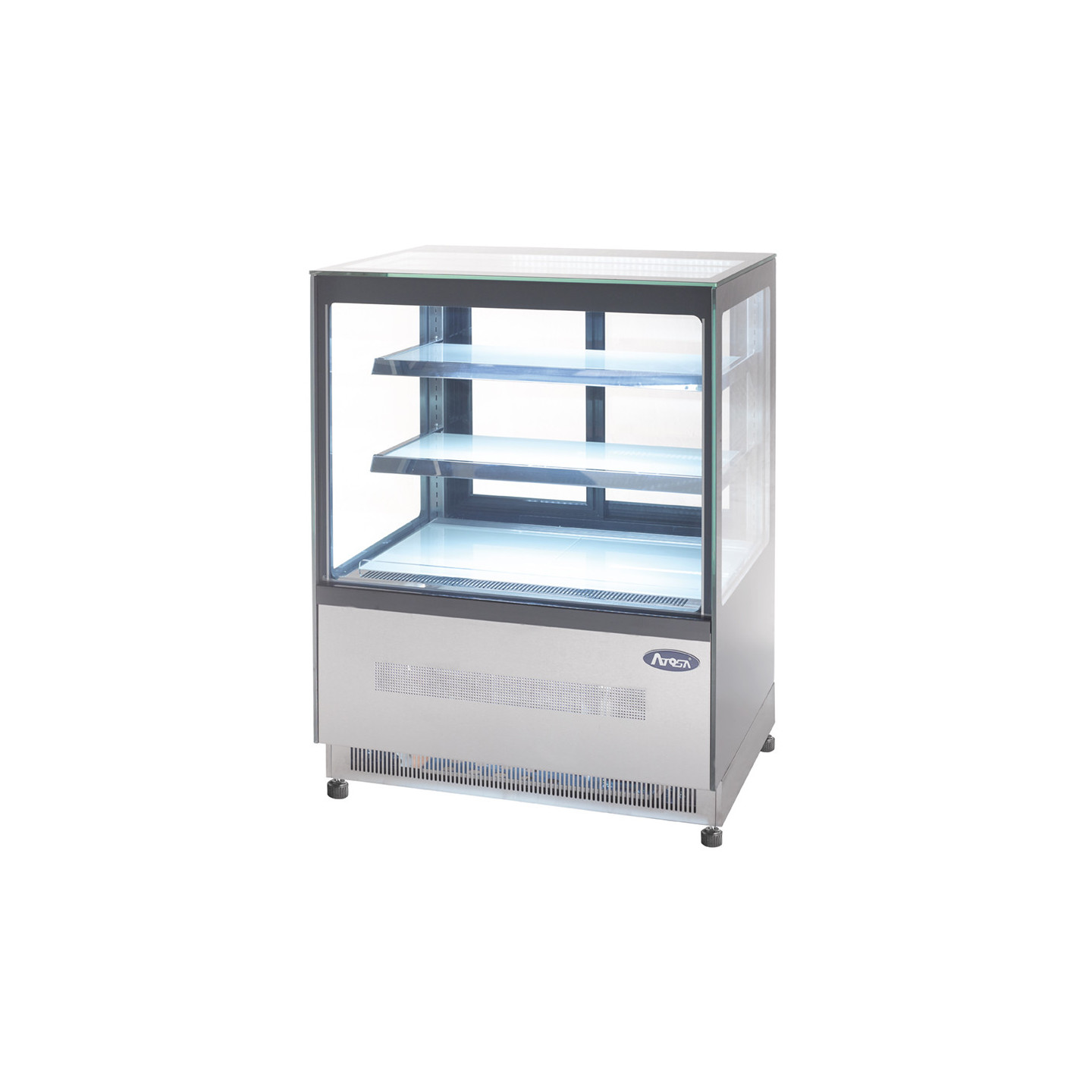 Vitrine réfrigérée de comptoir vitre droite 290L ATOSA
