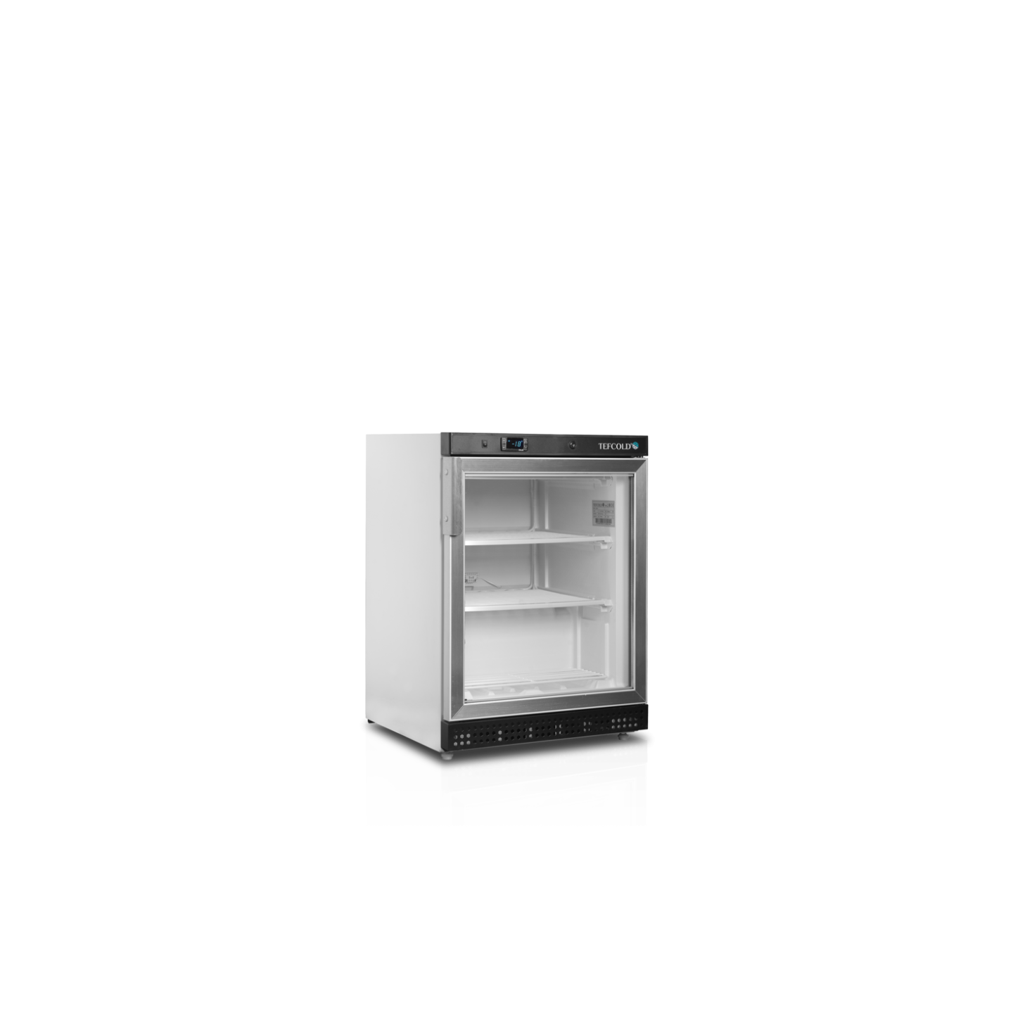 Congélateur vertical de vitrine L600mm UF200G TEFCOLD -mondialchr.com