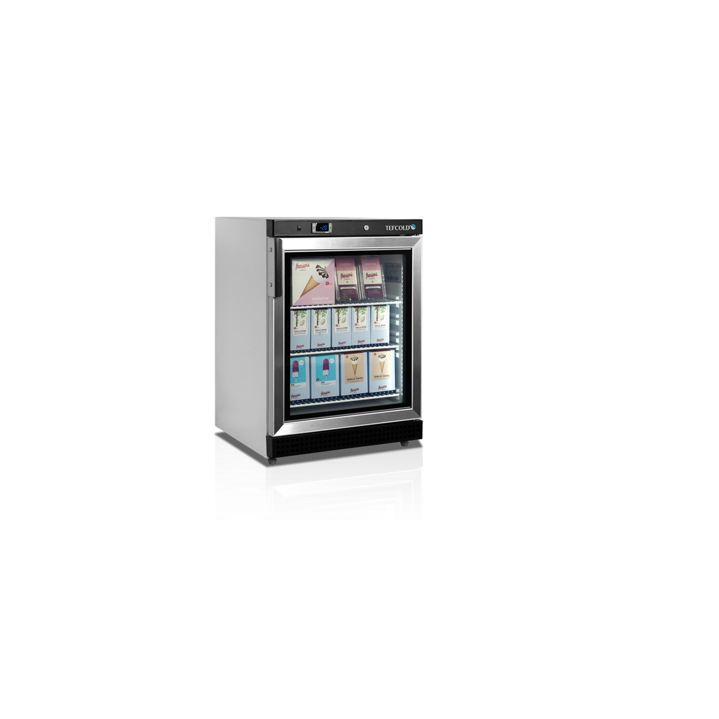 Congélateur vertical de vitrine Ventilé UF200VG TEFCOLD -mondialchr.com
