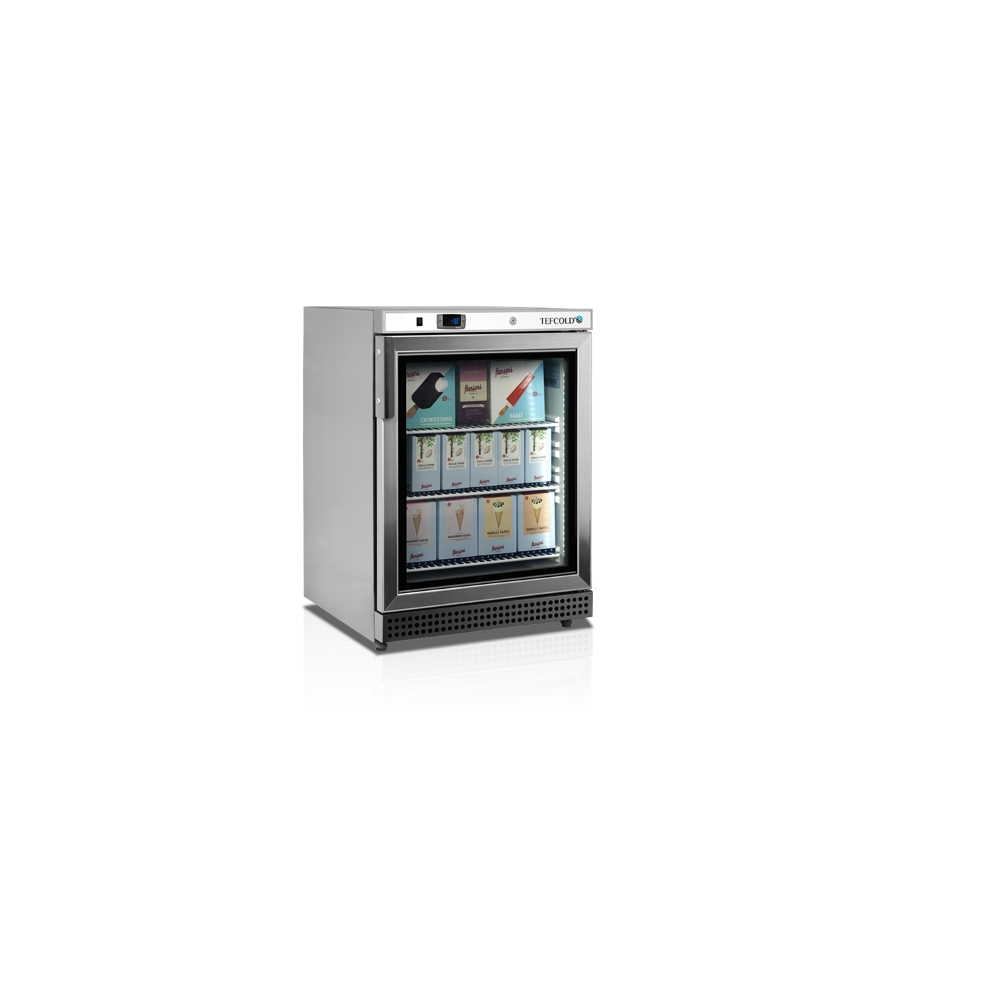 Congélateur vertical de vitrine Ventilé UF200VSG TEFCOLD -mondialchr.com