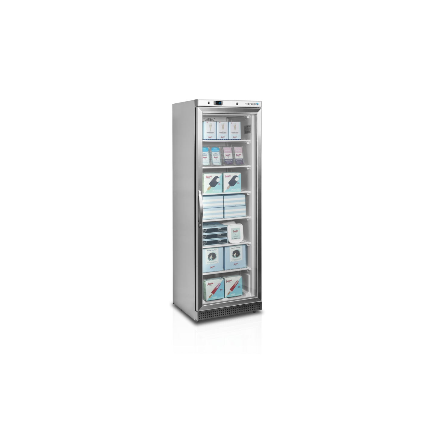Congélateur vertical de vitrine Statique UF400SG TEFCOLD -mondialchr.com
