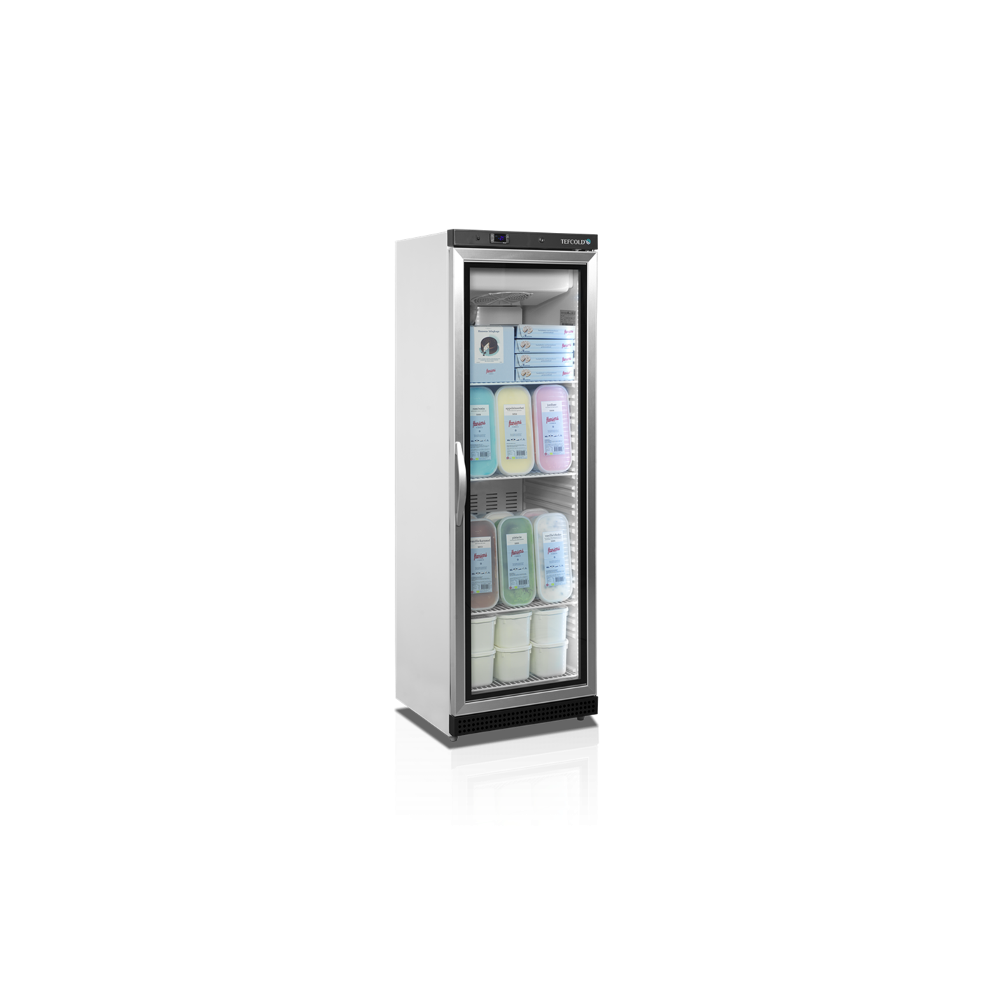 Congélateur vertical de vitrine Ventilé UF400VG TEFCOLD-mondialchr.com