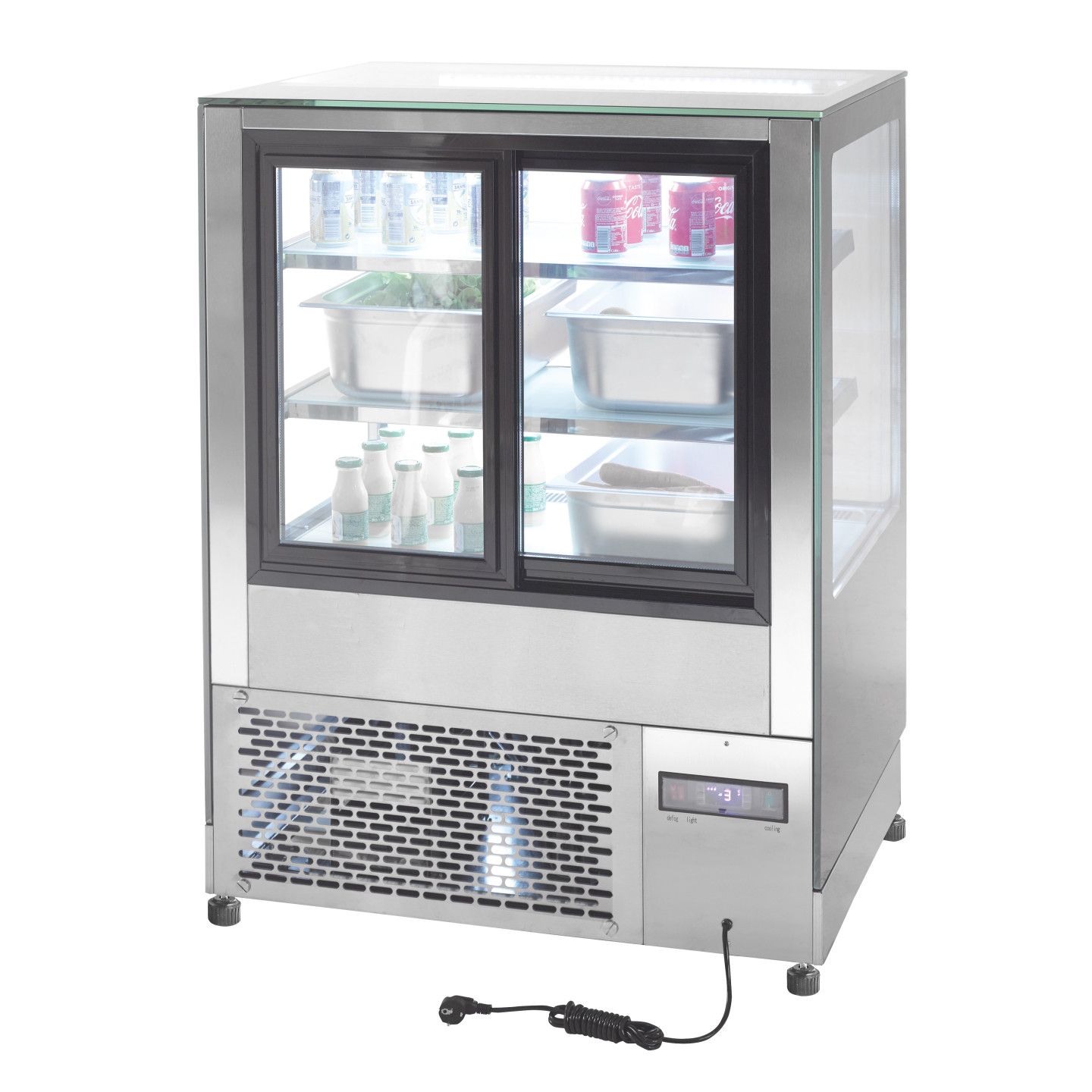 Vitrine réfrigérée de comptoir 1500mm vitre droite 497L ATOSA