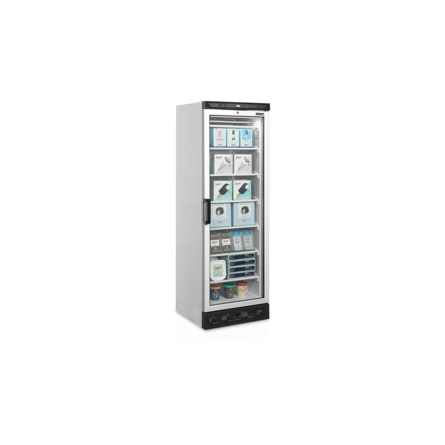 Congélateur vertical 1 porte vitrée UFFS371G 270L TEFCOLD -mondialchr.com