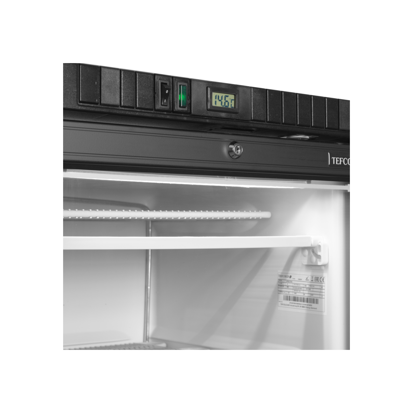 Congélateur vertical 1 porte vitrée UFSC371G 270L TEFCOLD -mondialchr.com