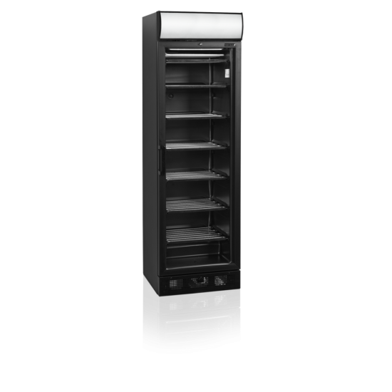 Congélateur vertical 1 porte vitrée UFSC371GCP Black TEFCOLD -mondialchr.com
