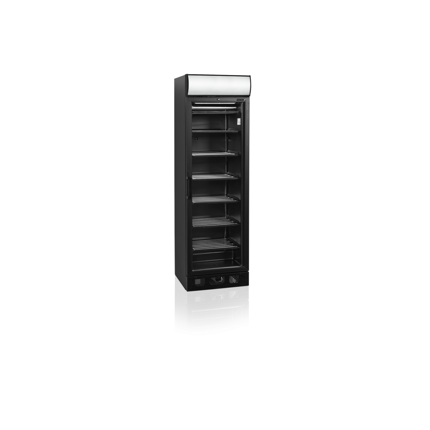 Congélateur vertical 1 porte vitrée UFSC371GCP Black TEFCOLD -mondialchr.com