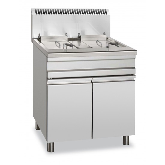 Friteuse gaz professionnelle sur coffre 28L GF15 15S MBM-mondialchr.com