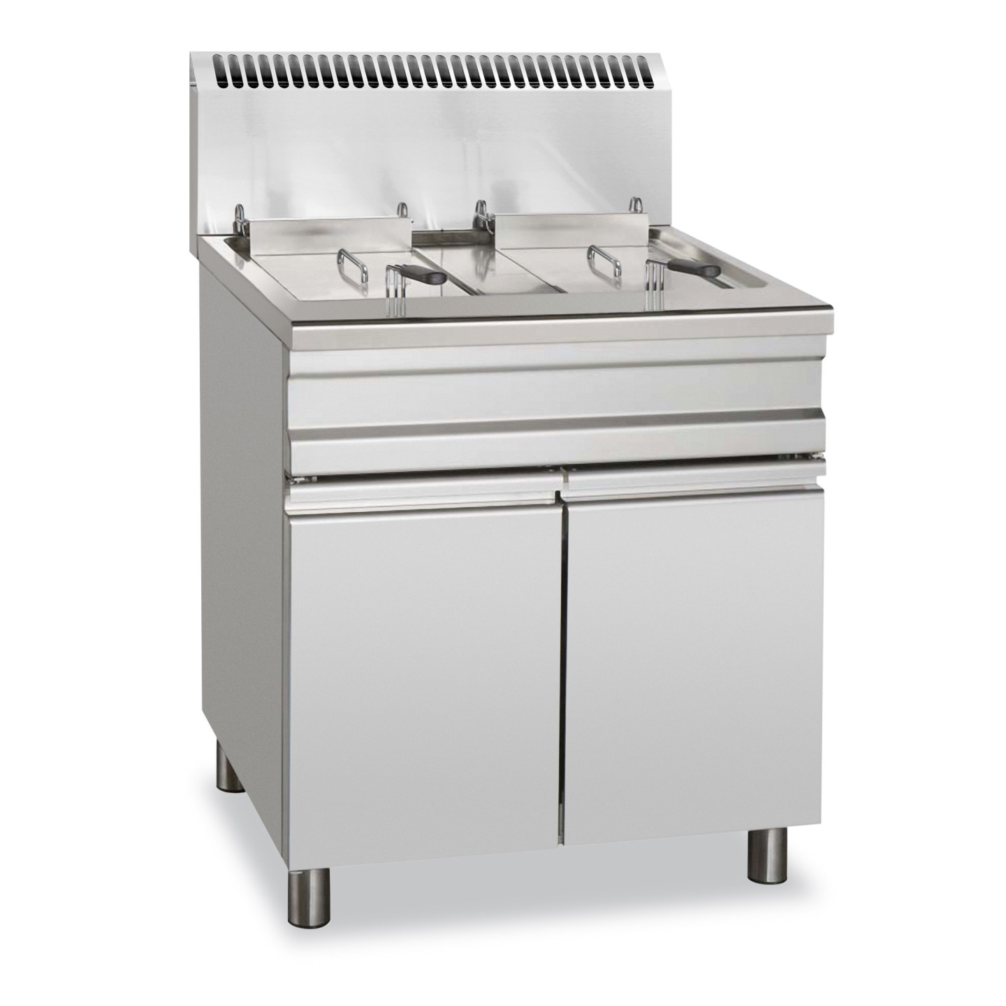 Friteuse gaz professionnelle sur coffre 28L GF15 15S MBM-mondialchr.com