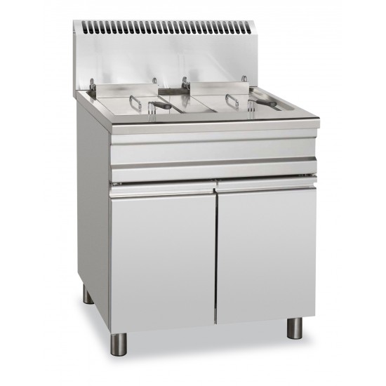 Friteuse gaz professionnelle sur coffre 35L GF25 25S MBM-mondialchr.com