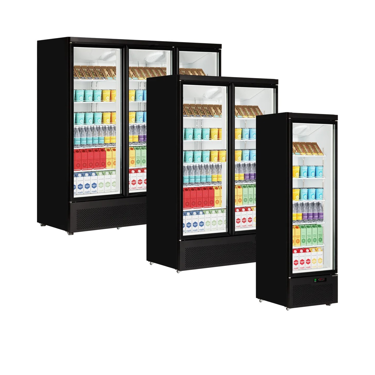 Vitrine réfrigérée noire Atom Maxi C1DB 9846 TEFCOLD-mondialchr.com