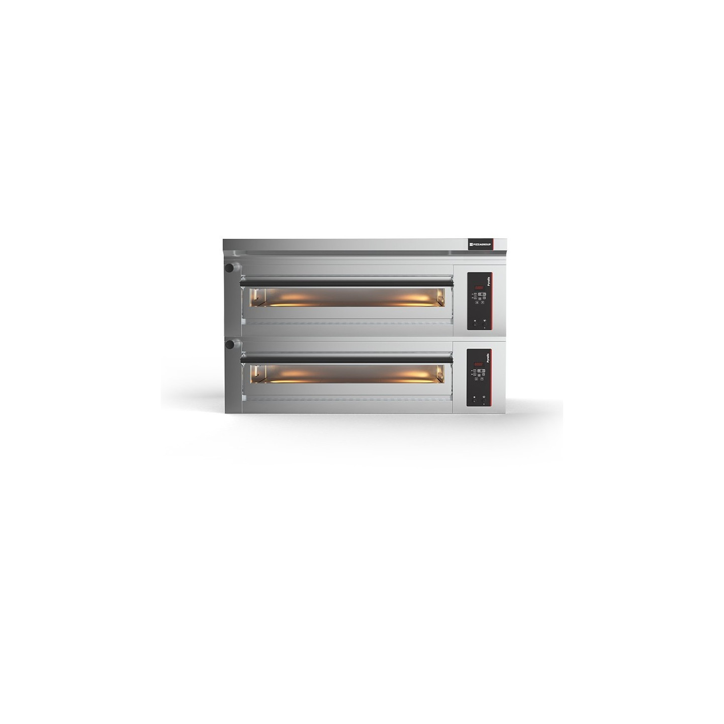 Four à pizza professionnel electrique large double chambre 2x6 pizza pyralis de pizzagroup-mondialchr.com