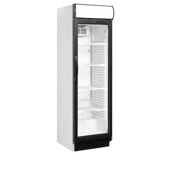 Vitrine réfrigérée blanc CEV425CP 2 LED 15821 TEFCOLD-mondialchr.com