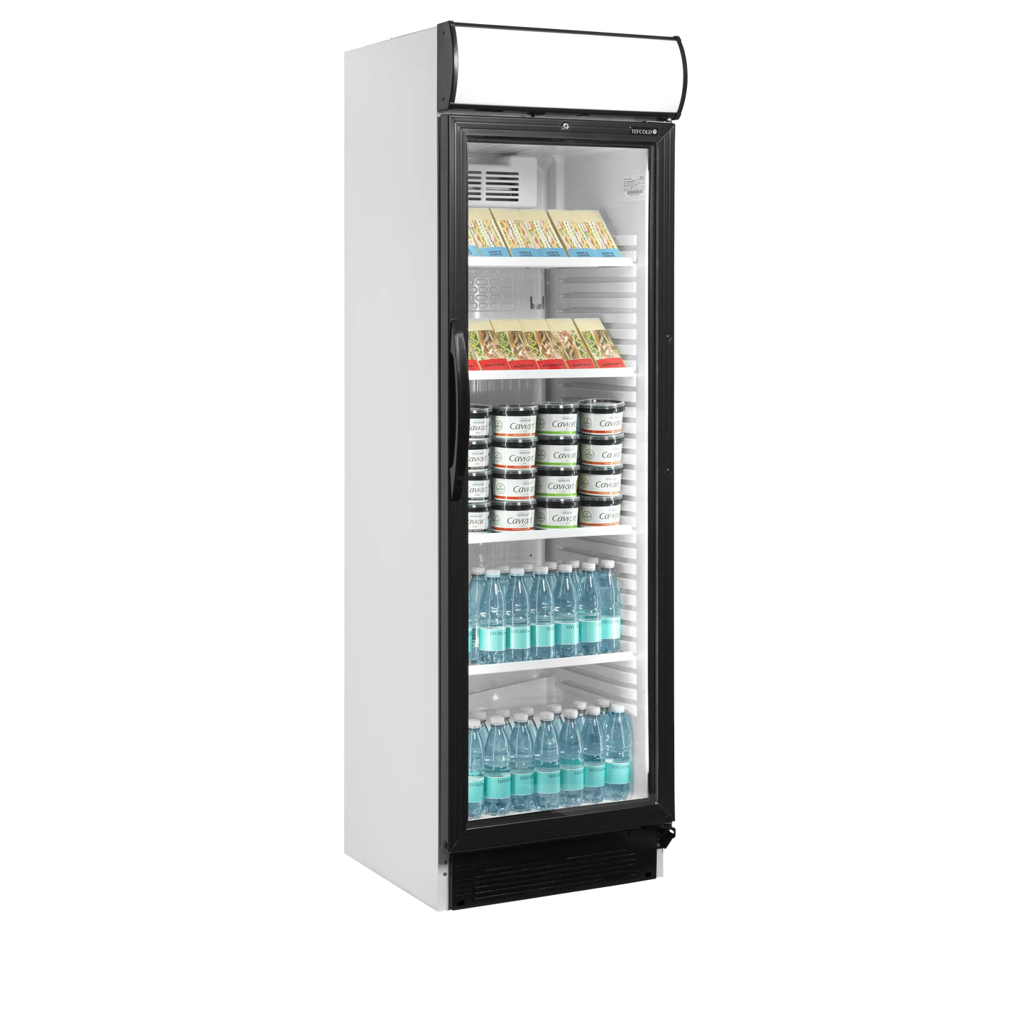 Vitrine réfrigérée blanc CEV425 1 LED  15824 TEFCOLD-mondialchr.com