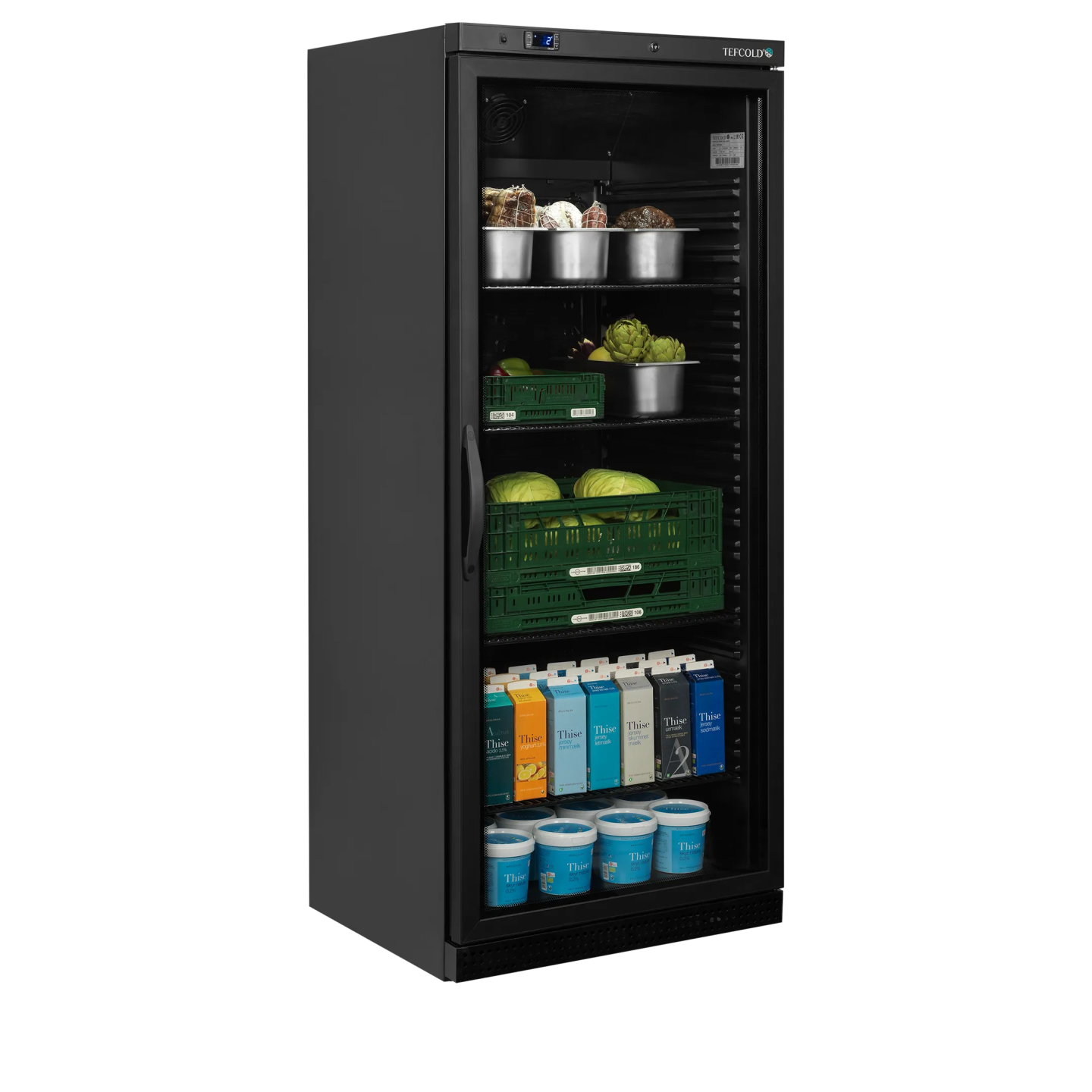 Vitrine réfrigérée noire UR600BG 53933 TEFCOLD-mondialchr.com