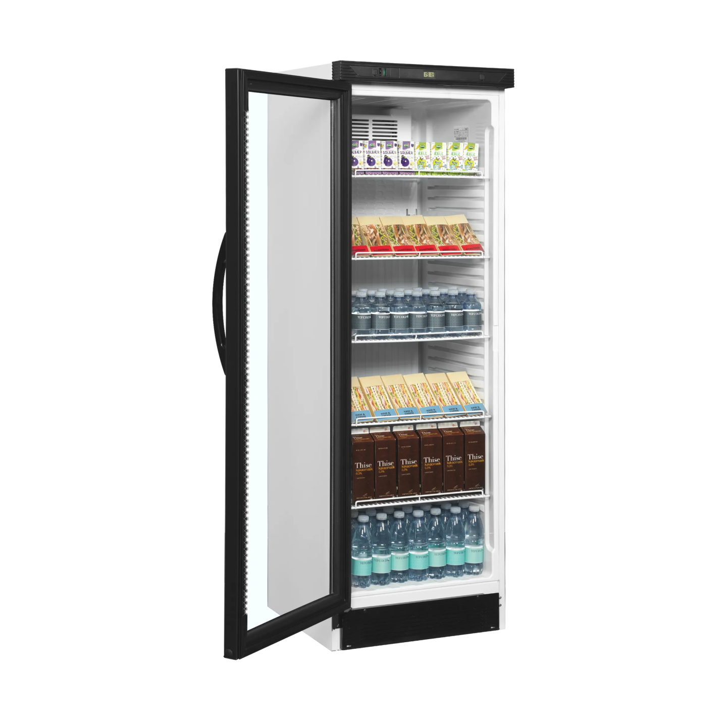 Vitrine réfrigérée blanc CEV425 1 LED L/H  43911 TEFCOLD-mondialchr.com
