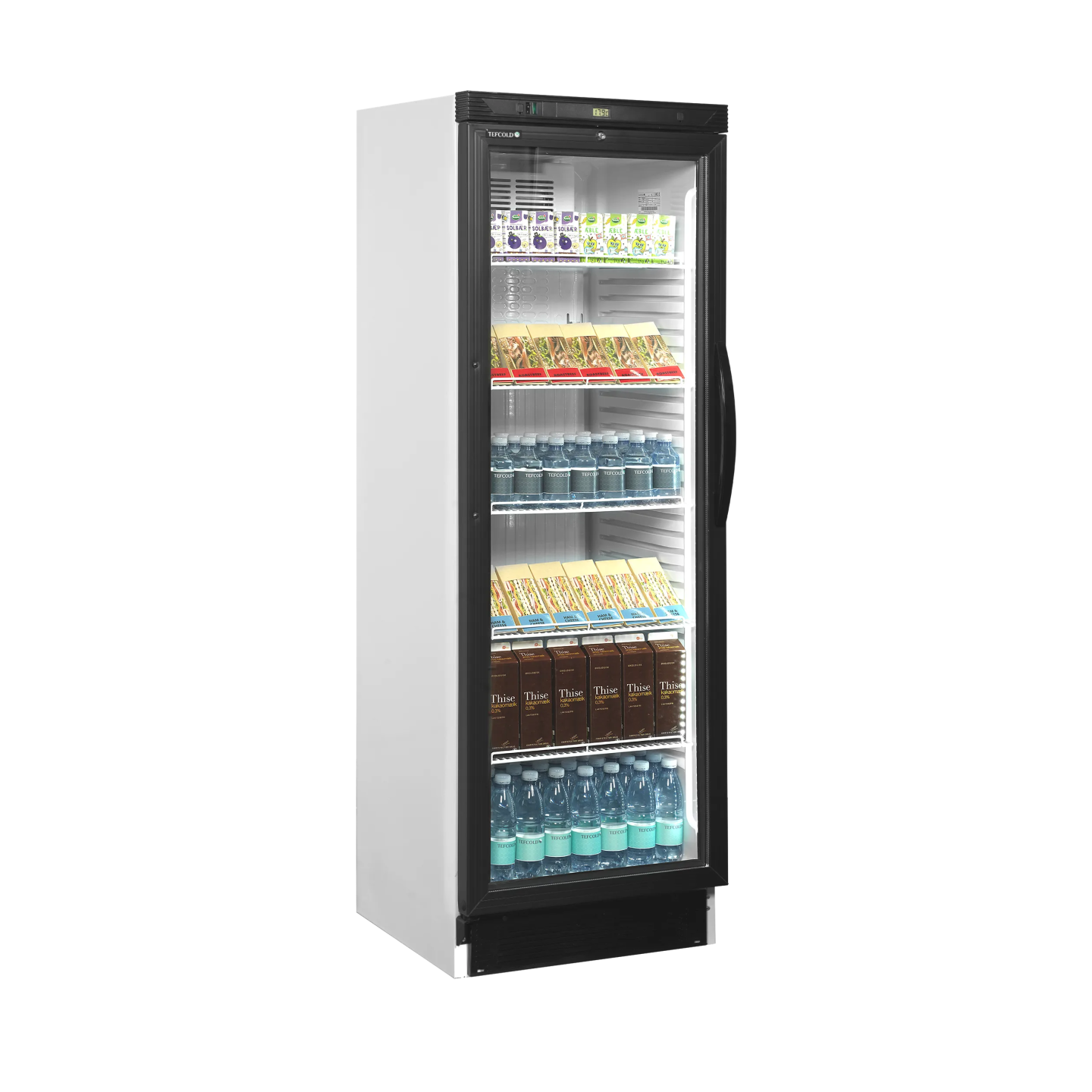 Vitrine réfrigérée blanc CEV425 1 LED L/H  43911 TEFCOLD-mondialchr.com