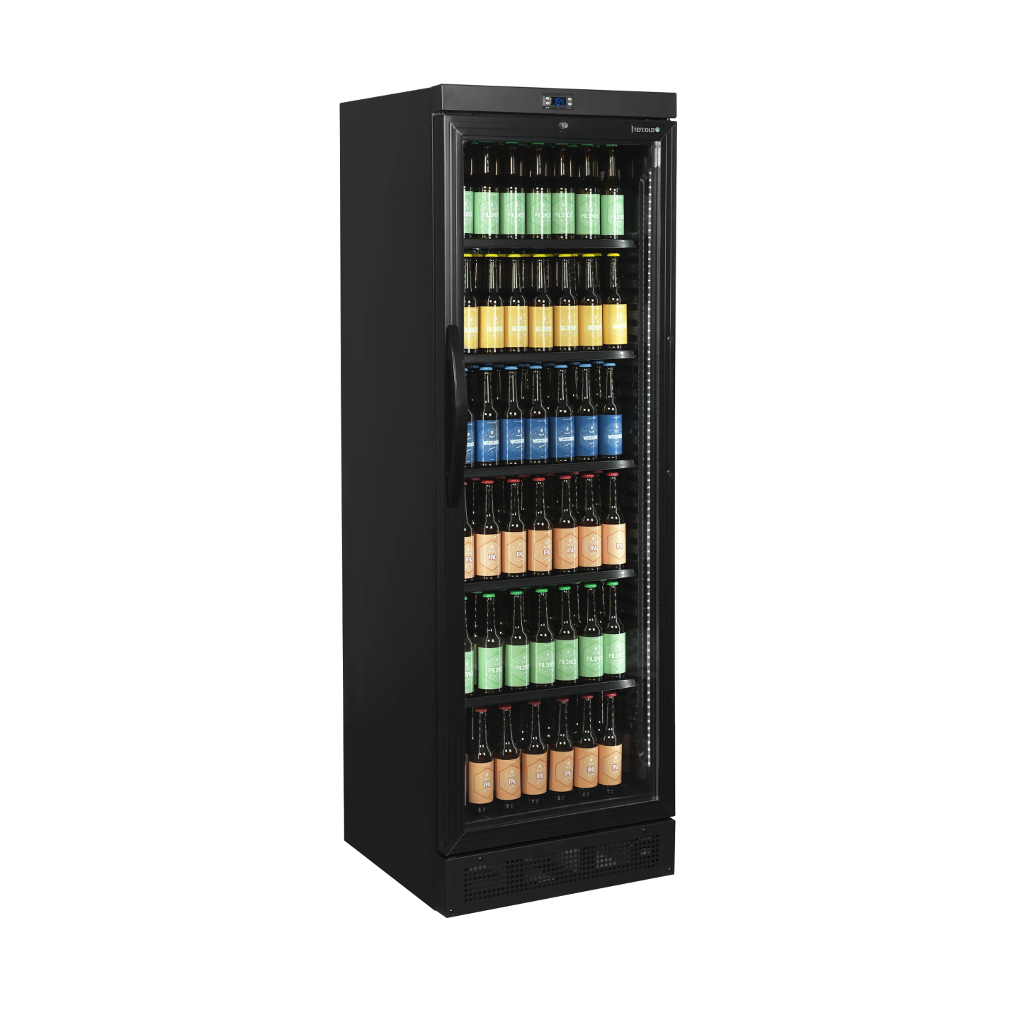 Vitrine réfrigérée noire CEV435 BLACK 51519 TEFCOLD-mondialchr.com
