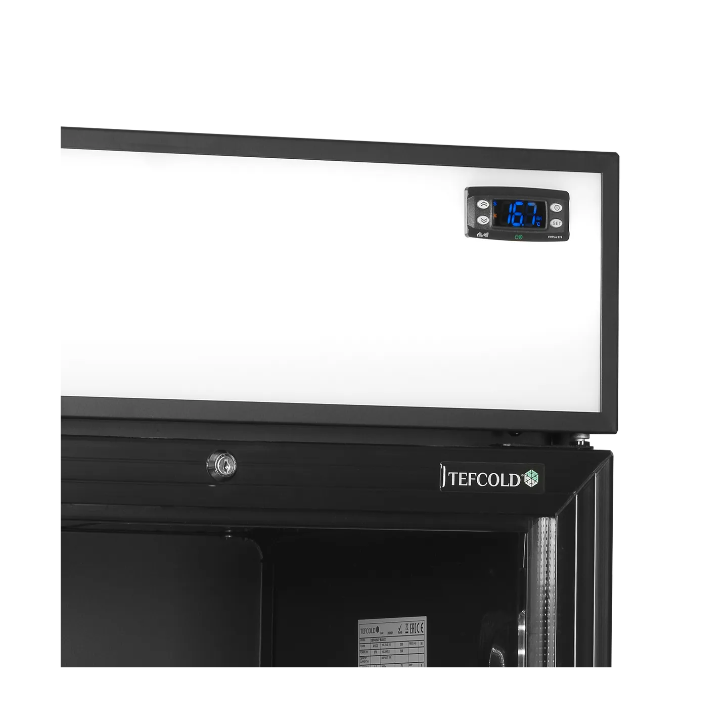 Vitrine réfrigérée CEV435CP BLACK 51528 TEFCOLD-mondialchr.com